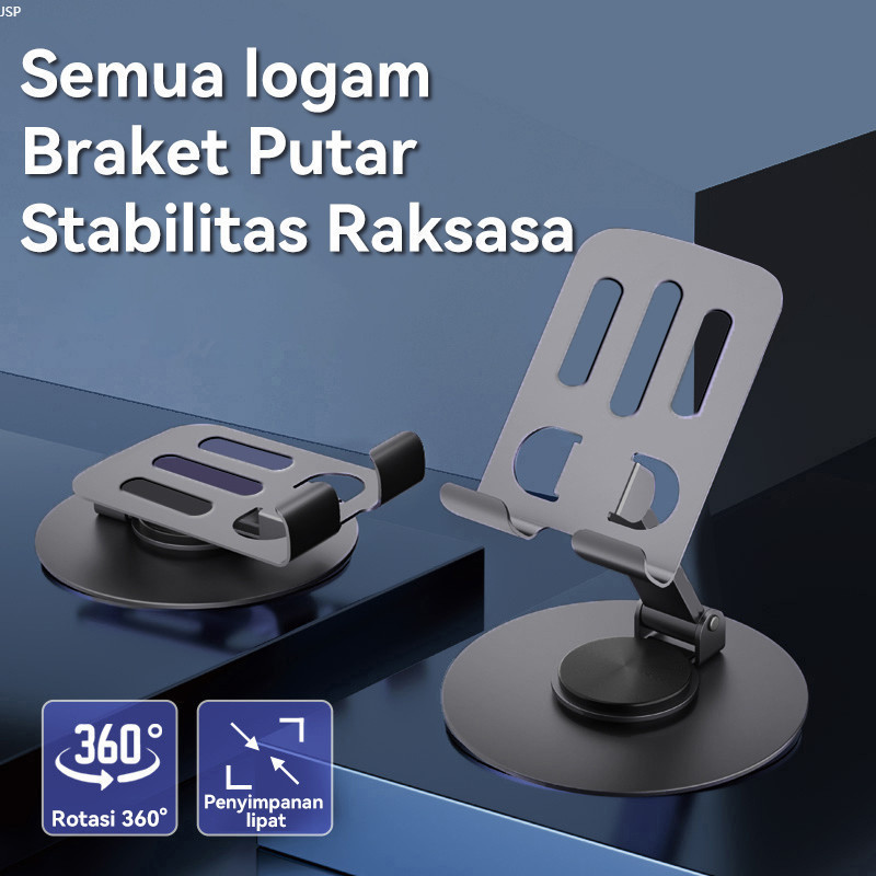 CUCI GUDANG (COD) HP Lipat Metal Phone Stand Holder Foldable Stand Holder Folding Universal Dudukan