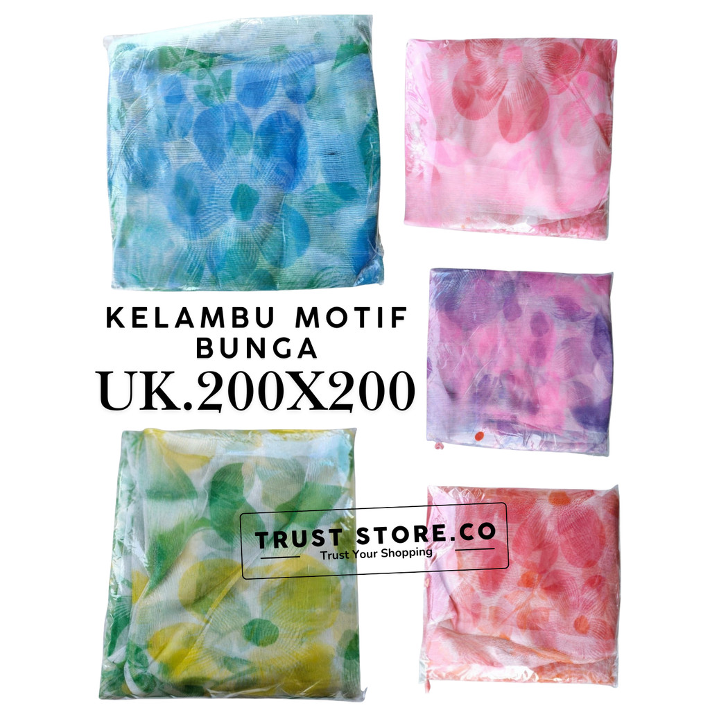 Kelambu tidur ukuran 120x200 kelambu kasur single 120x200 kelambu motif bunga kelambu anak kelambu a