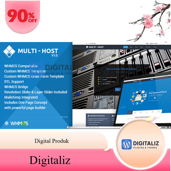 Multi Hosting | WHMCS Hosting WordPress Theme