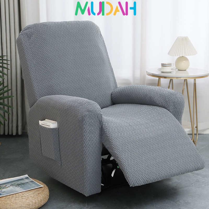 Cover Sofa Reclining Import 1 Seater Sarung Sofa Recliner Import Velvet Beludru Velvet Beludru Kain 