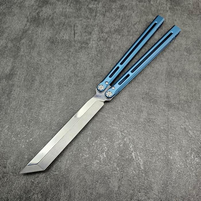 Balisong Trainer TELESTO Butterfly Knife Bilah Tumpul - BLUE
