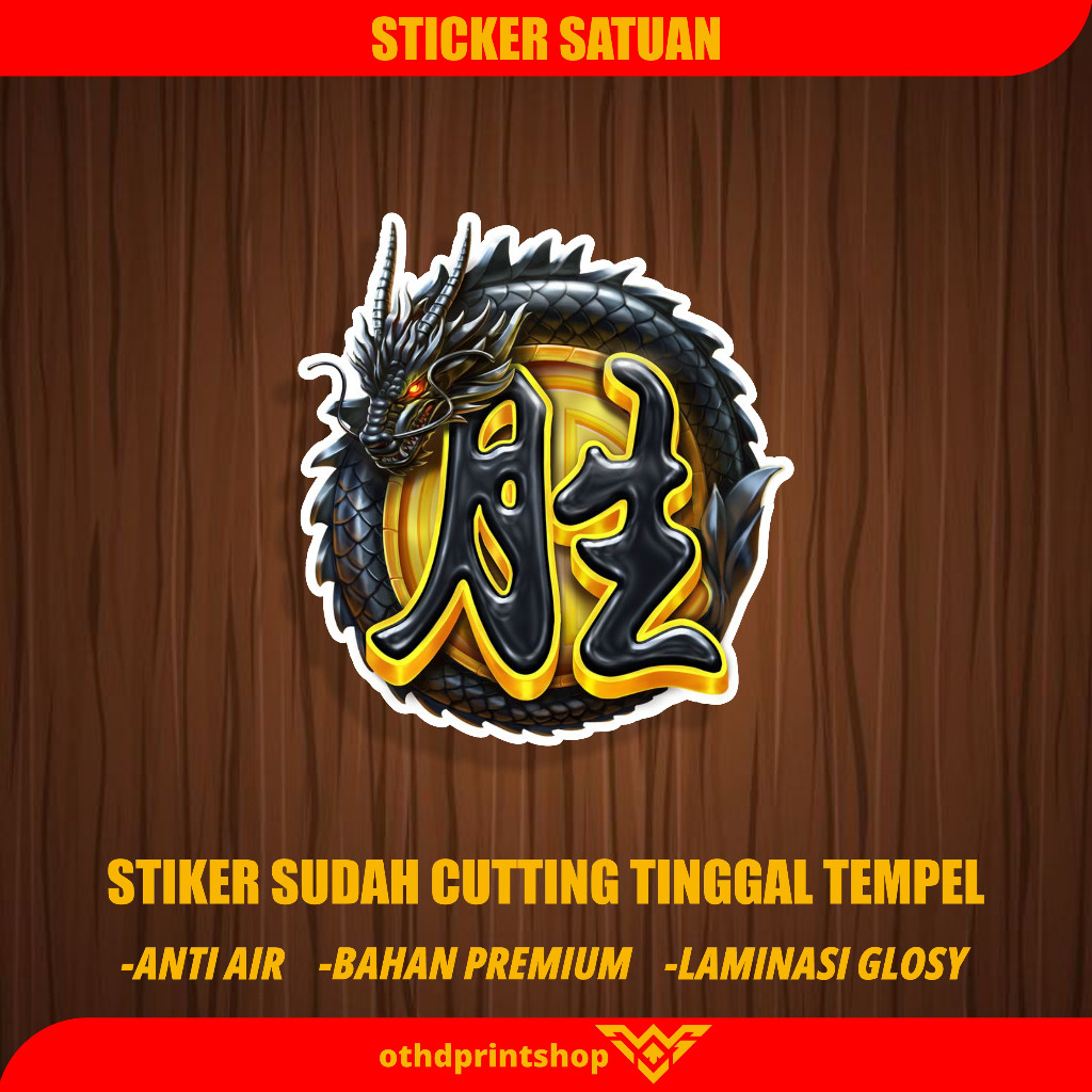 Stiker Satuan Sudah Cutting Tinggal Tempel Stiker Scatter Hitam Stiker Mahjong