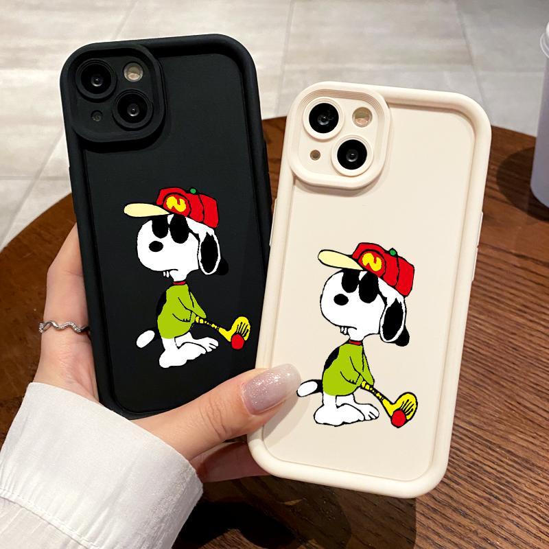 Soft Case OPPO Reno5 4G 5G Reno3 Reno4 F Lite K Z Reno6 Shockproof Cases Menggemaskan Snoopy Casing 