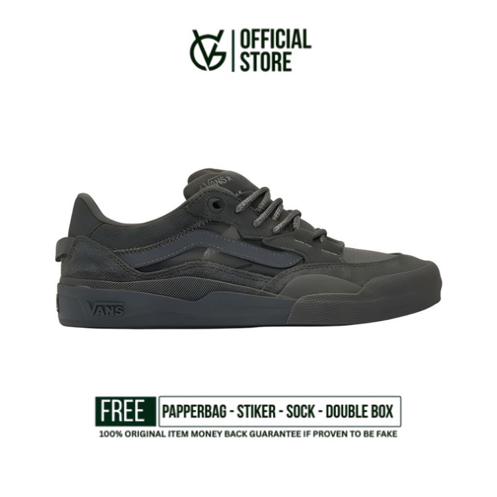 Sepatu Vans Old Skool Wayvee Pro Skate Grey Grey Suede 100% Original BNIB Sneakers Unisex
