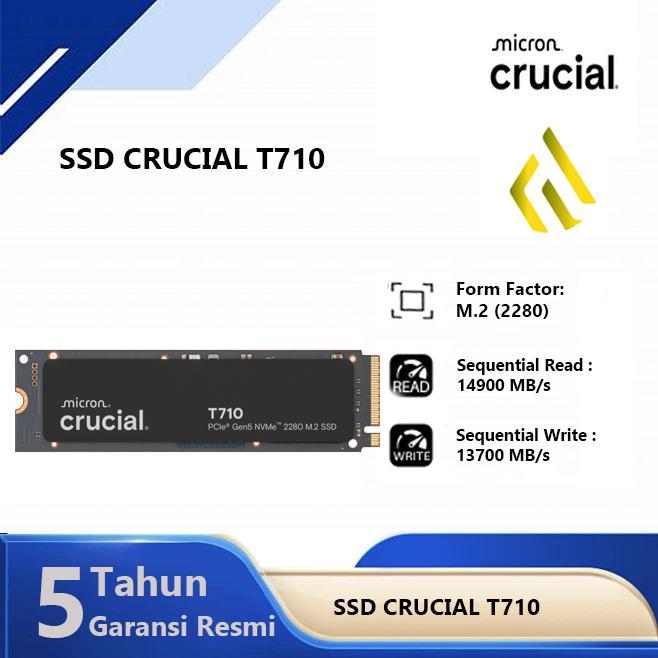 SSD Crucial T710 1TB 2TB - SSD Internal M.2 2280 NVMe PCIe Gen5