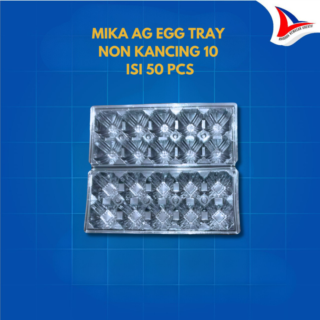 Mika Telur Wadah Telur Mika Ag Egg Tray 10 Non Kancing Isi 50 Pcs Promo Cod Murah