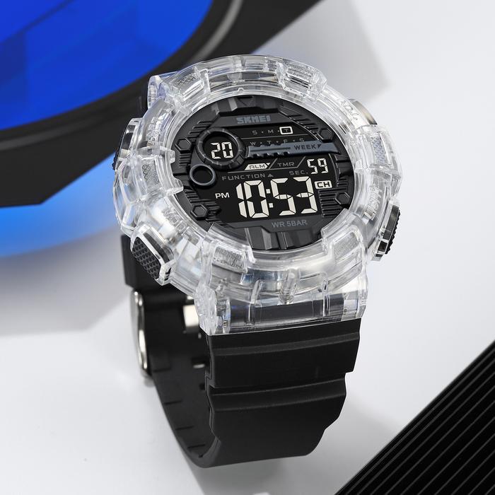 Jam Tangan Pria Digital SKMEI 2110  WHITE Water Resist 30M