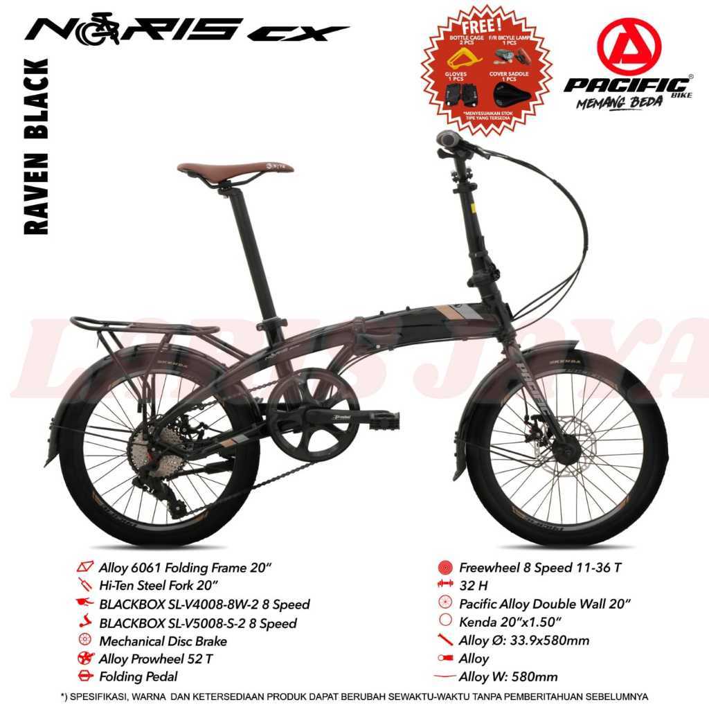 PROMO SEPEDA LIPAT 20 INCH NORIS CX FREAM ALLOY BY PACIFIC TERBARU