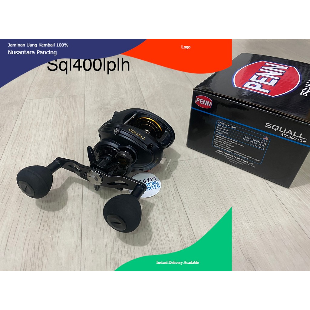 REEL BC SALTWATER PENN SQUALL SQL400LPLH HANDLE KIRI SAP 1525509