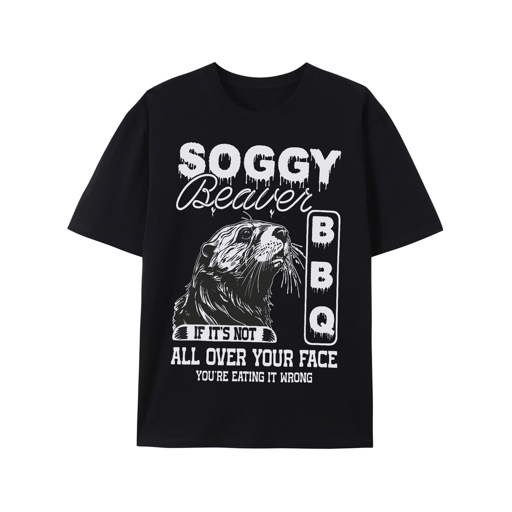 Koleksi Kaos Pria Desain Humor & Kartun - 100% Katun Lembut Kerah Bulat | Desain Tengkorak Tupai Bas