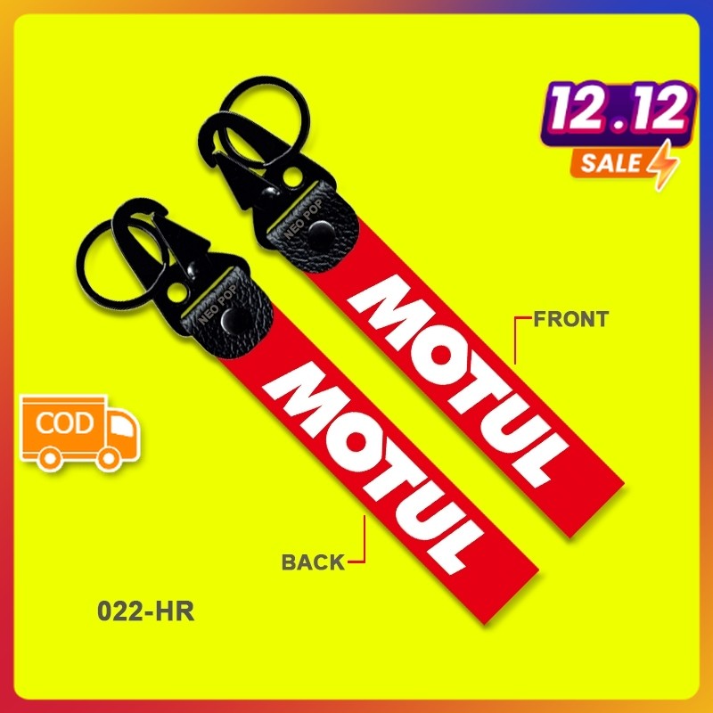 GANTUNGAN KUNCI PREMIUM MOTUL KEYCHAIN SEPEDA MOTOR MOBIL AKSESORIS KEY CHAIN MEREK OLI MESIN GARDAN