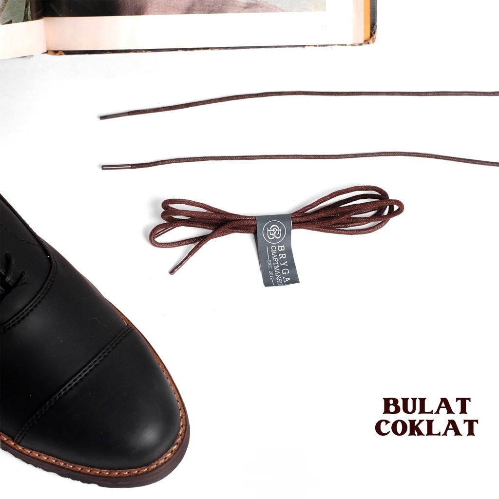 2C Brygan Craftmanship - Tali Sepatu Bulat Rounded Coklat