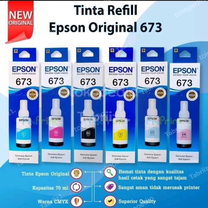 Tinta Epson 673 Color Original - Hitam
