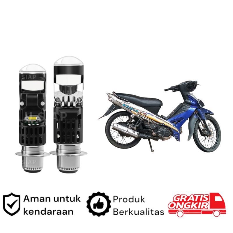1pcs Lampu depan LED H6 Mini BiLED motor Yamaha Vega Koko