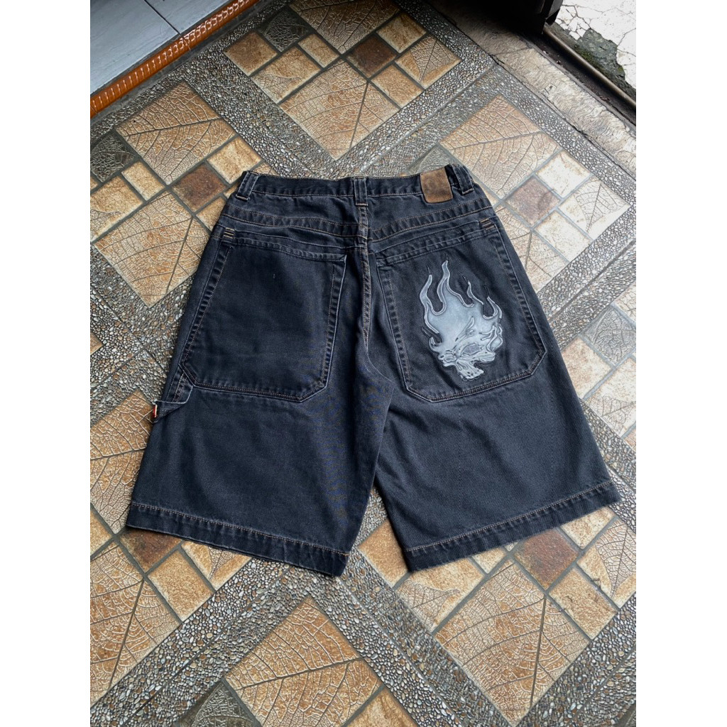 big selle jorts jnco flaming skull vintage rare y2k