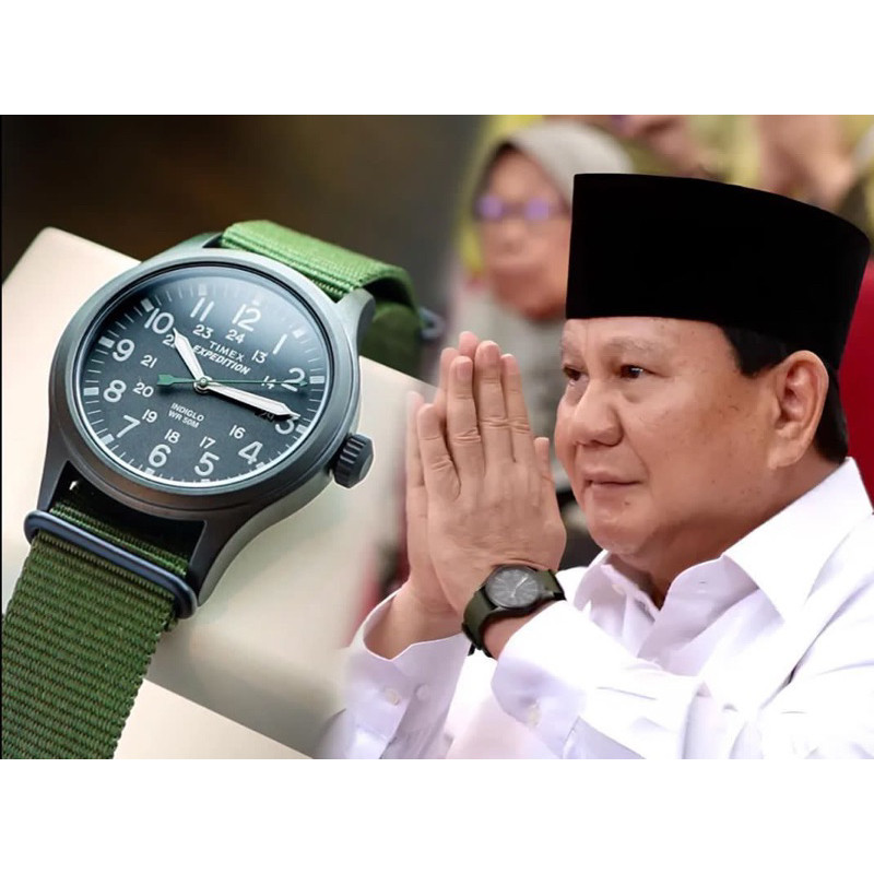 Original 100% Timex TW4B04700, Men's "Expedition" Green Nylon Garansi 1 Tahun