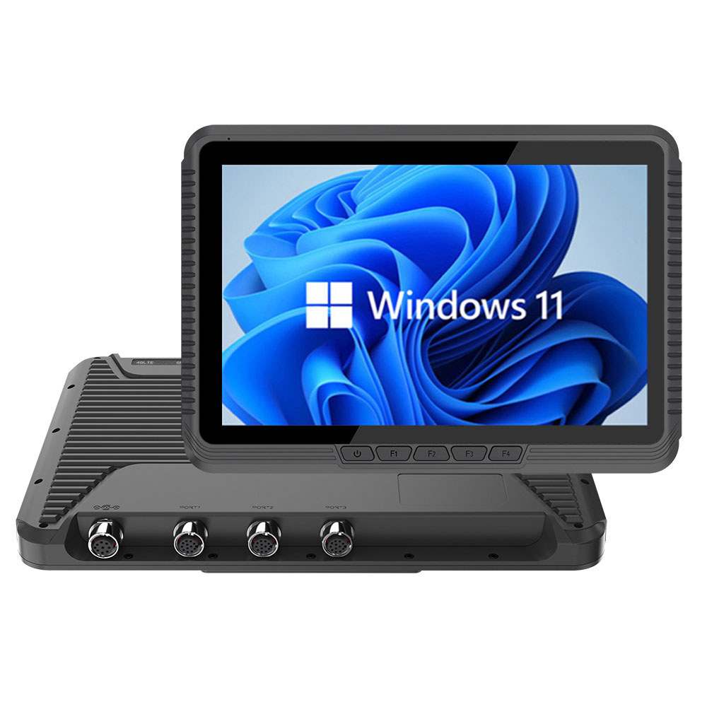 Windows 11 Rugged Tablet PC 101 Intel N5100 4G LTE CAN BUS LAN CVBS Forklift Mounted Waterproof Indu