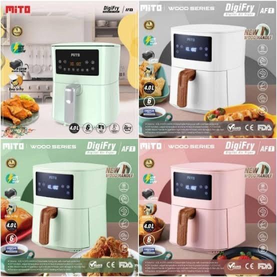 PROMOMito Digital Air Fryer AF 1 / Penggorengan Tanpa Minyak Pan Putih - PUTIIHREADY