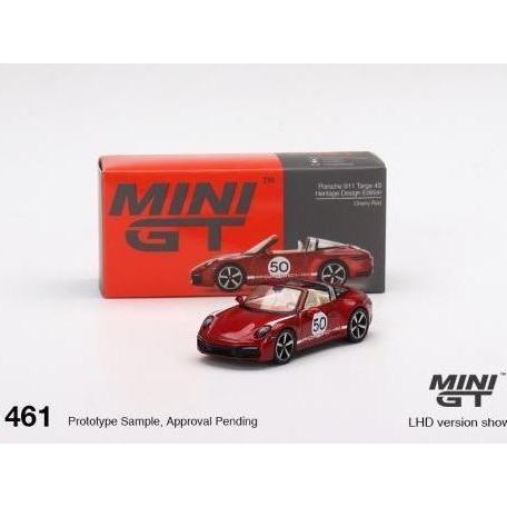 MINIGT 461 PORSCHE 911 TARGA 4S HERITAGE DESIGN EDITION CHERRY RED MGT