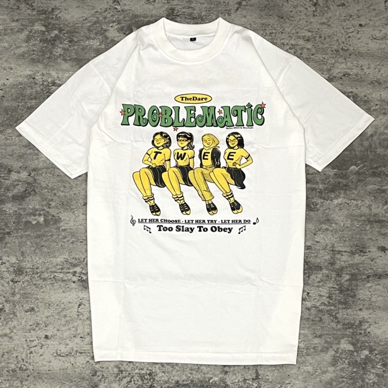HOT [COD] The Dare - Problematic Twee Tshirt - White /