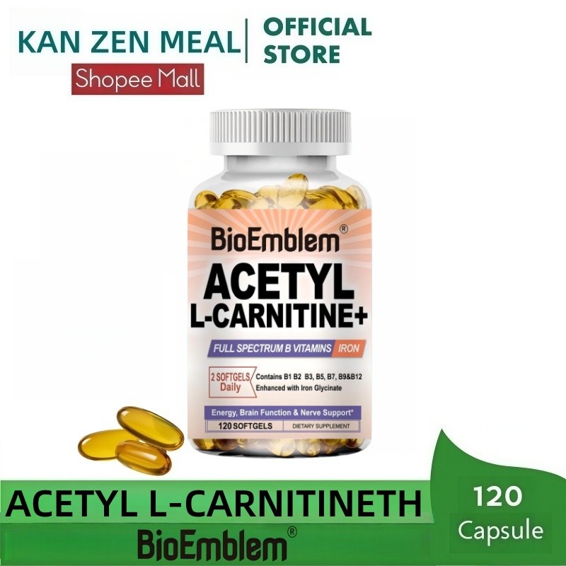 KAN ZEN MEAL Acetyl-L-Carnitine HCl 1250 mg, with Vitamins B1, B2, Niacin, Biotin, Folic Acid, Methy