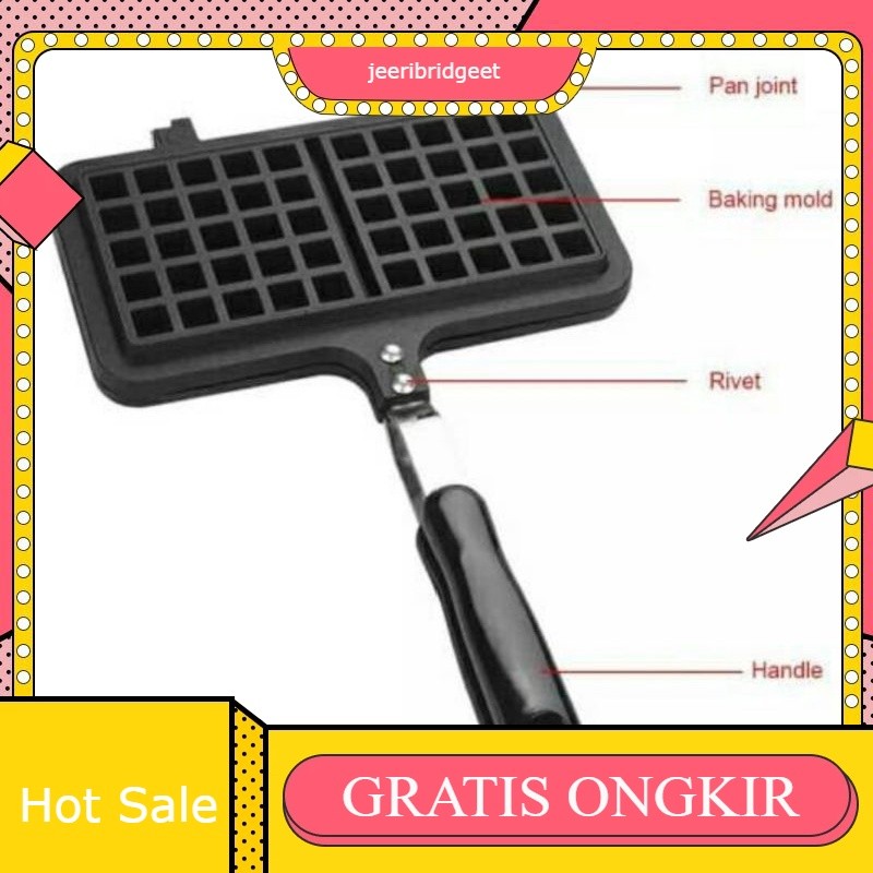 waffle maker persegi anti lengket / waffle wafel kompor / wafel maker mini /  alat pembuat waffel li