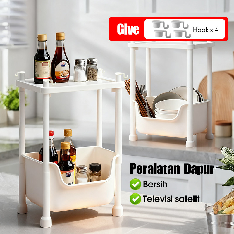 Rak Buku Plastik Rak Dapur Rak Salon Tempat Penyimpanan Rak Toilet Toys Rack Boneka Anak Desk Rak Su