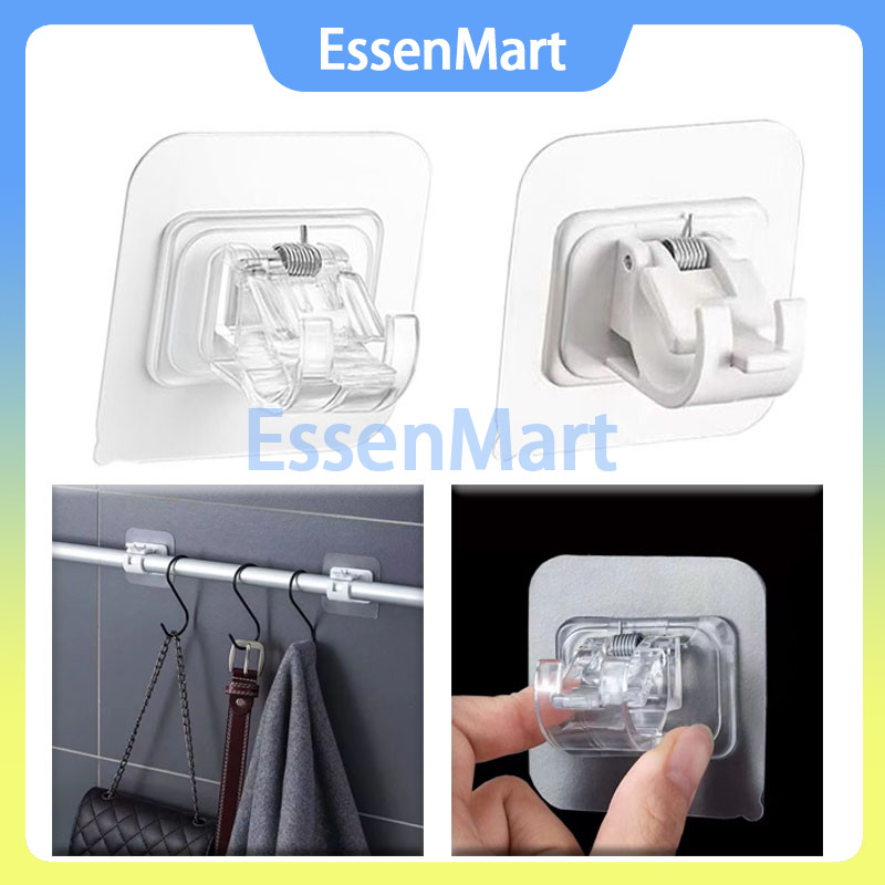 2pcs Bracket Batang Fleksibe / Untuk Gorden Kolong Dapur / Klip Kait Braket Gorden