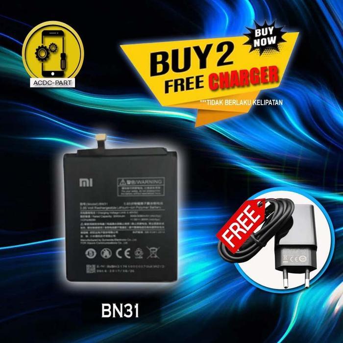 Boo Phone BATRE BATERAI XIAOMI REDMI NOTE 5A MI5X MIA1 MI 5X MI A1 BN31 ORIGINAL - Ori Copotan