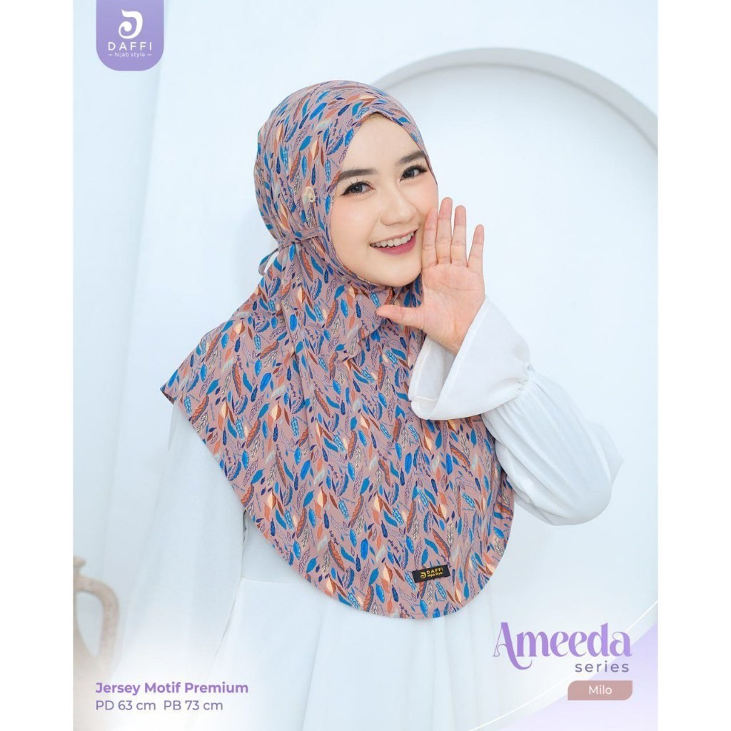 DAFFI HIJAB ORI - BERGO AMEEDA DAFFI HIJAB JERSEY PREMIUM