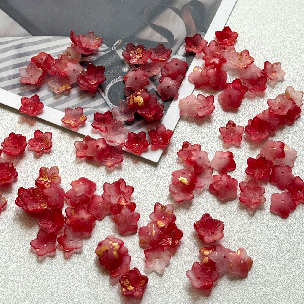 20 gr Manik-manik Matte Ombre Gold Dust Beads - KELOPAK BUNGA BINTANG