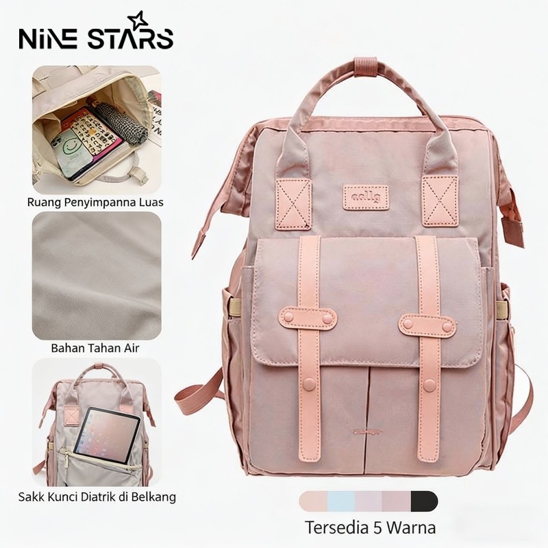 Nine stars Tas Ransel Wanita Pria Laptop Besar Tailida Original Remaja Sekolah Backpack Terbaru