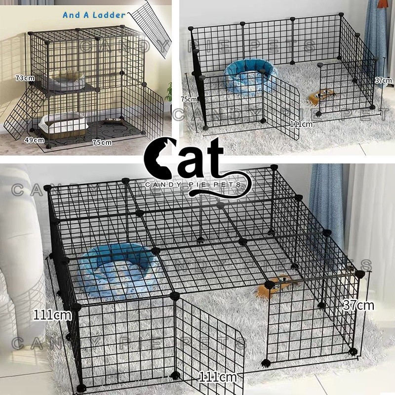ACHM - Kandang Kucing Tingkat Pagar Kucing Tinggi Kandang Kucing Kandang Hewan terbaru