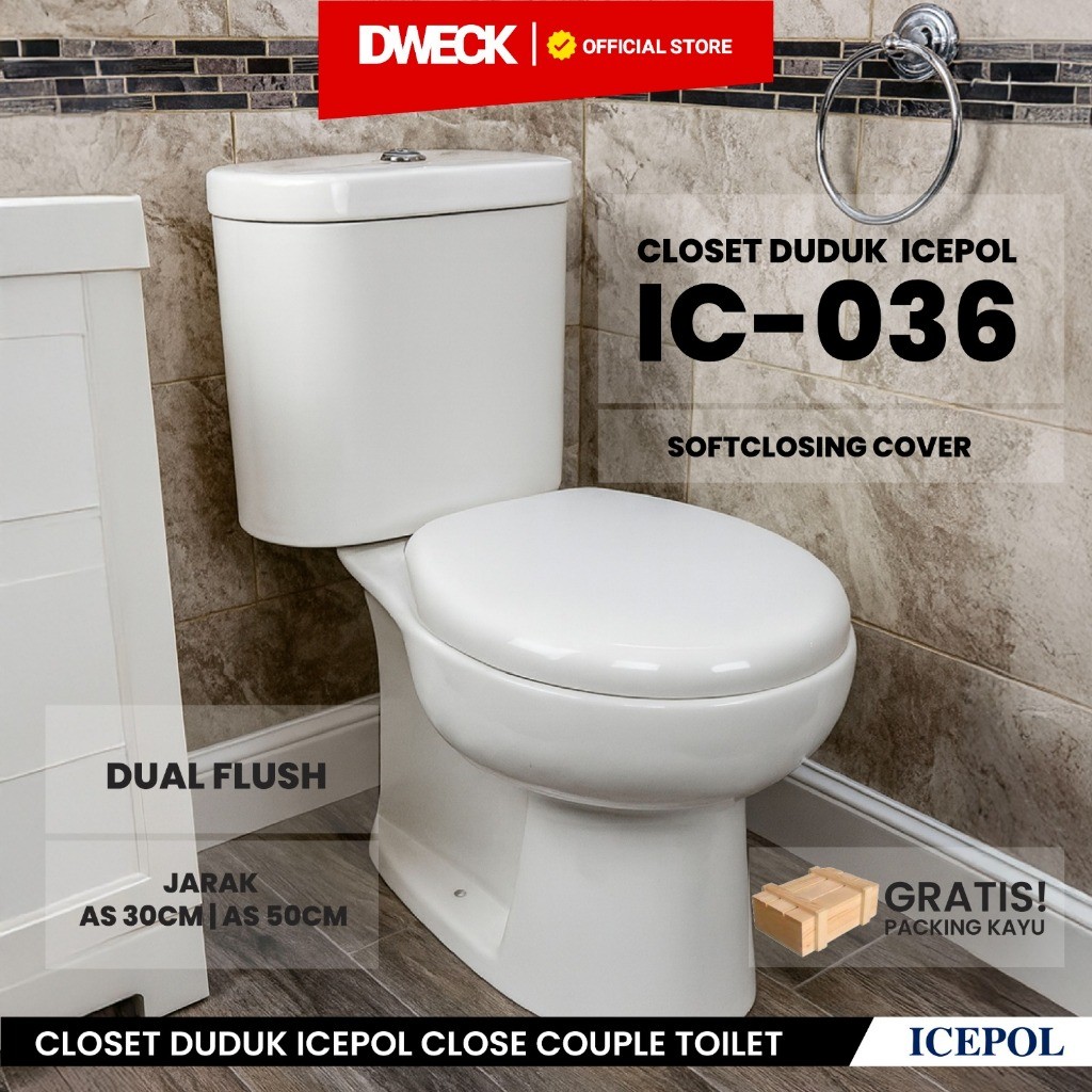 ICEPOL - Closet Duduk Kloset Duduk Toilet Duduk IC 036
