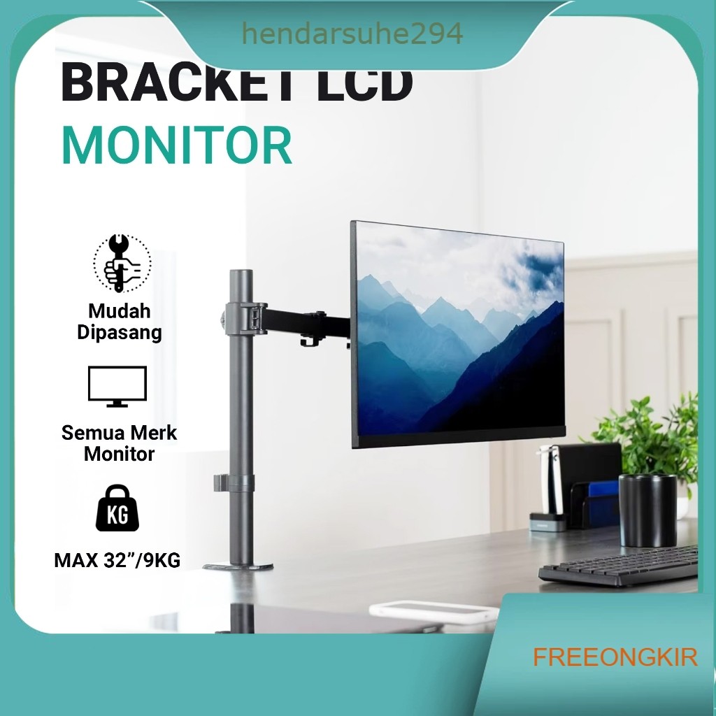 Monitor Bracket TV LED / Bracket LCD Monitor PC Gas Spring 13-32 inch Satu ARM dan Dua ARM / Monitor