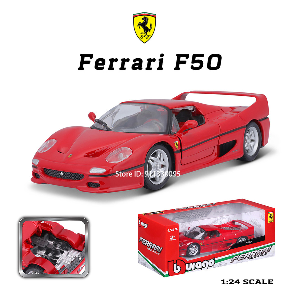 Bburago 1:24 Scale Ferrari F50 Enzo 250 GT 488 Pista STRADALE Alloy Luxury Vehicle Diecast Cars Mode