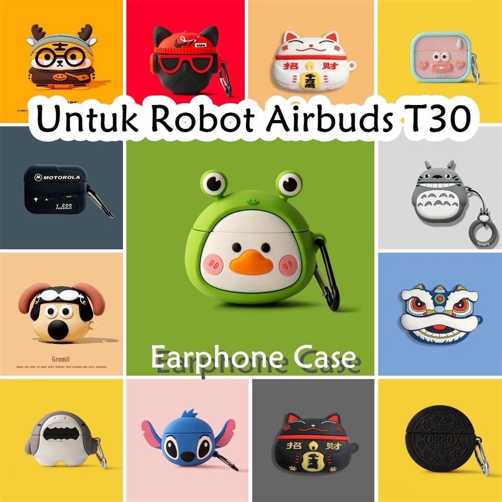 Inovasi UntukRobot Airbuds T30 Core Case Soft Silikon Earphone Case Kreatif New