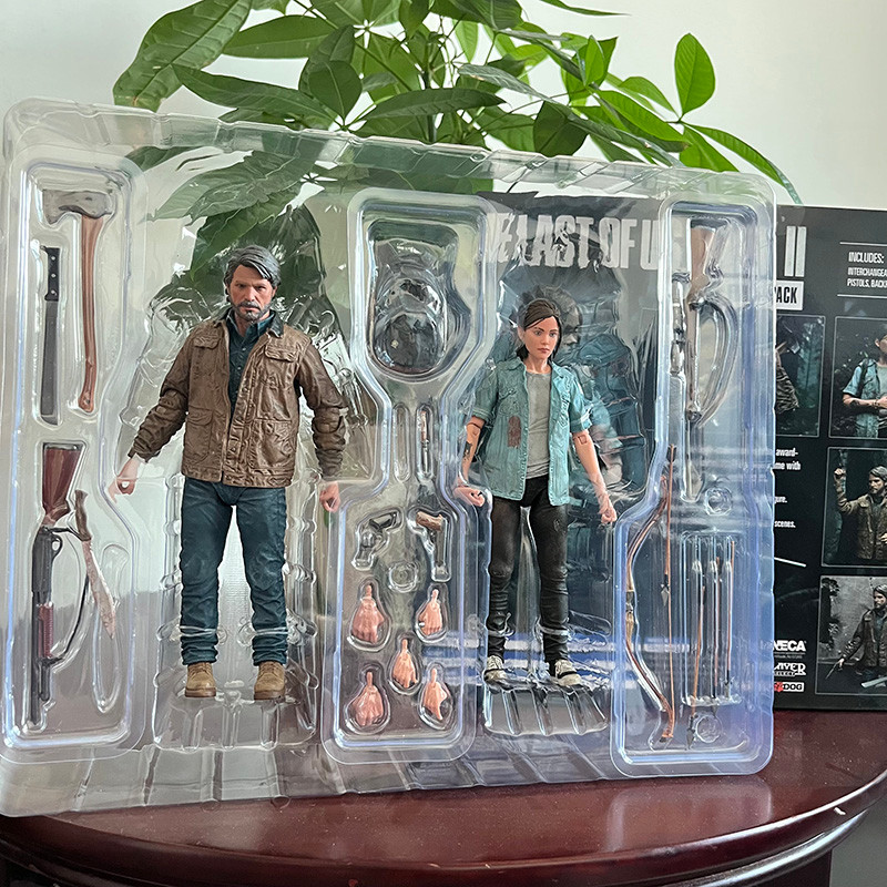 NECA Figure The Last Of Us Part 2 Joel Ellie With Bow Action Figure 18cm 2pcs set Model Toy Joint Mo
