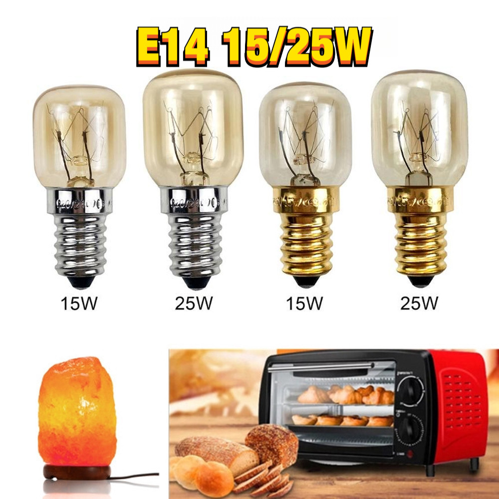 220-240V Soket Sekrup Kecil E14 15W/25W Lampu Oven Garam Tahan Panas & Tegangan Tinggi  Cocok untuk 