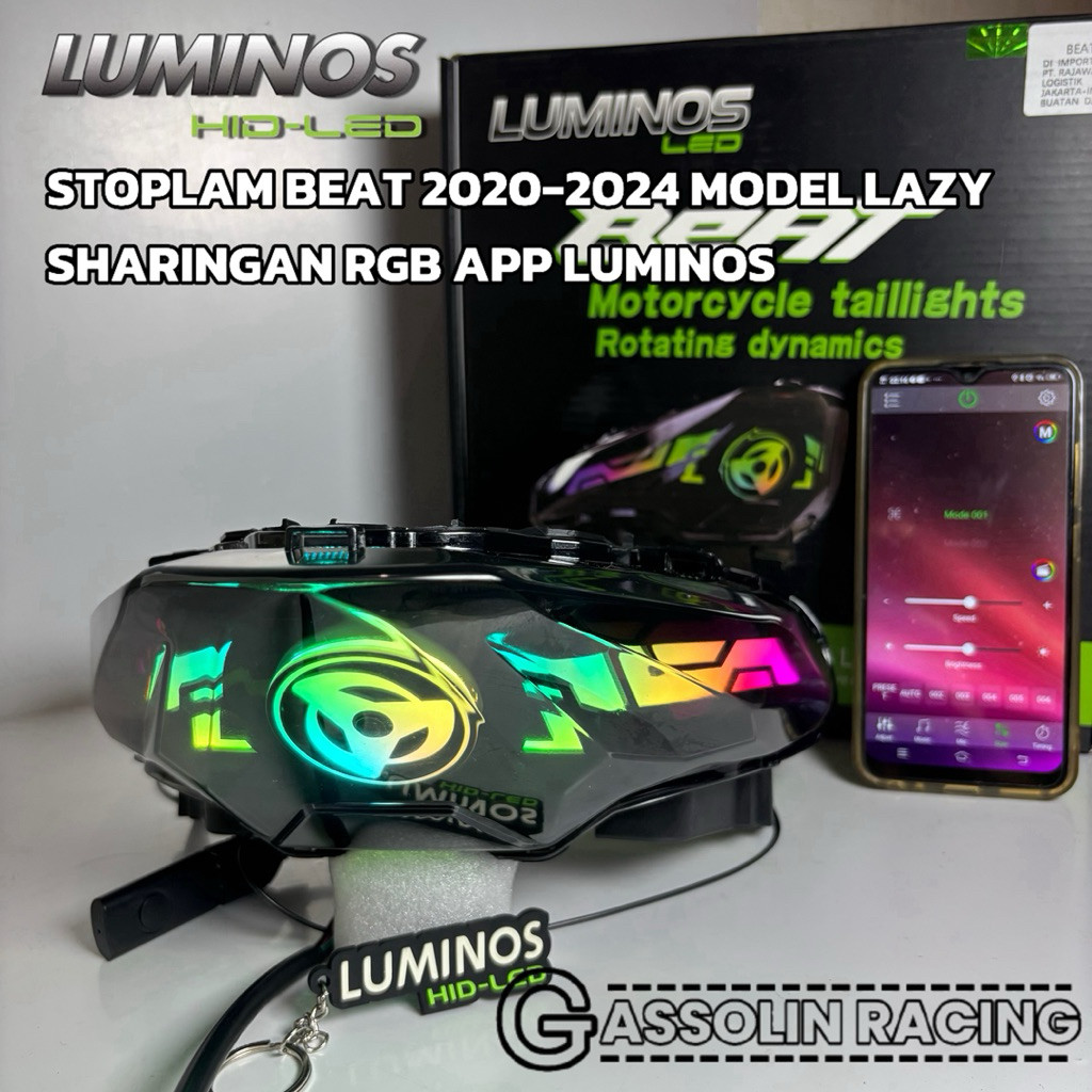 lampu rem stoplamp beat 2020-2024 new stoplamp RGB App model lazy saringgan original luminos