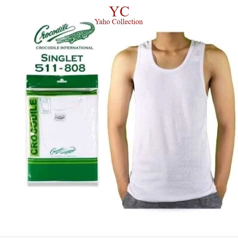 CROCODILE - Singlet Crocodile - Kaos Dalaman Putih Polos Crocodile 808 Original Termurah