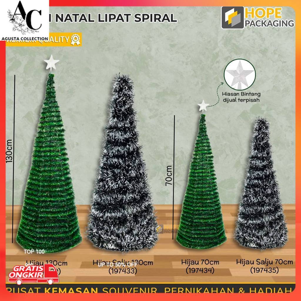 Pohon Natal Terbaru / Pohon Natal Portable Lipat 70 cm / 130 cm / Hiasan Bola Pohon Natal / Pohon Na
