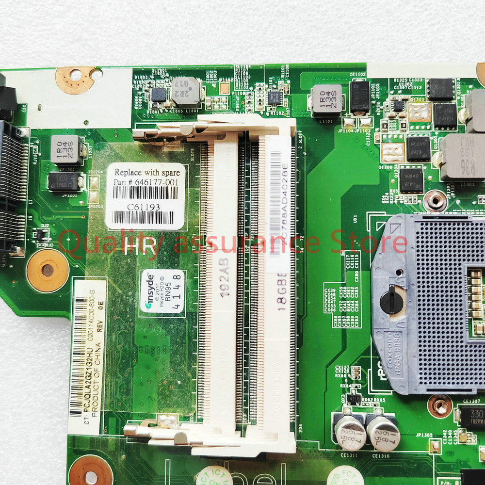 646177001 Mainboard For HP CQ43 CQ57 2000 430 431 435 630 635 Laptop Motherboard HM65 DDR3 Free CPU 