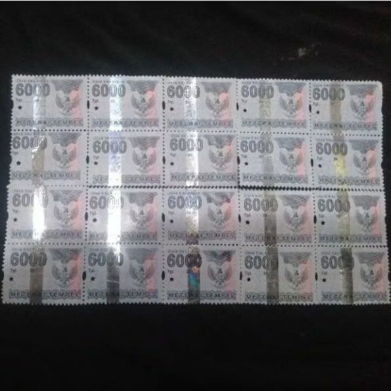 MTR2  MATERAI 6000 RUPIAH TAHUN 2006-2009 ORIGINAL