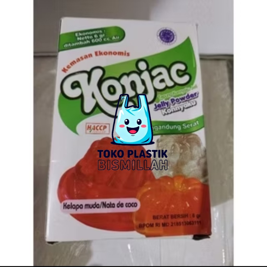 JELLY POWDER KONNYAKU MEREK, KONJAC Rasa KELAPA MUDA tokbim