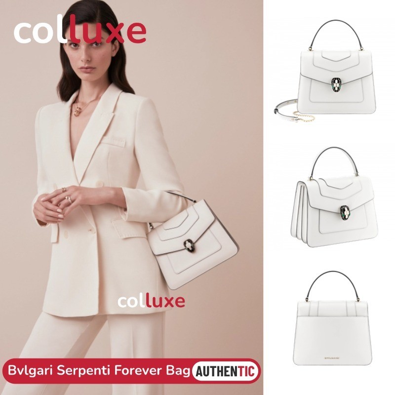 Bvlgari Serpenti Forever Shoulder Bag tas punggung bahu Calfskin Film Sapi small & Mini