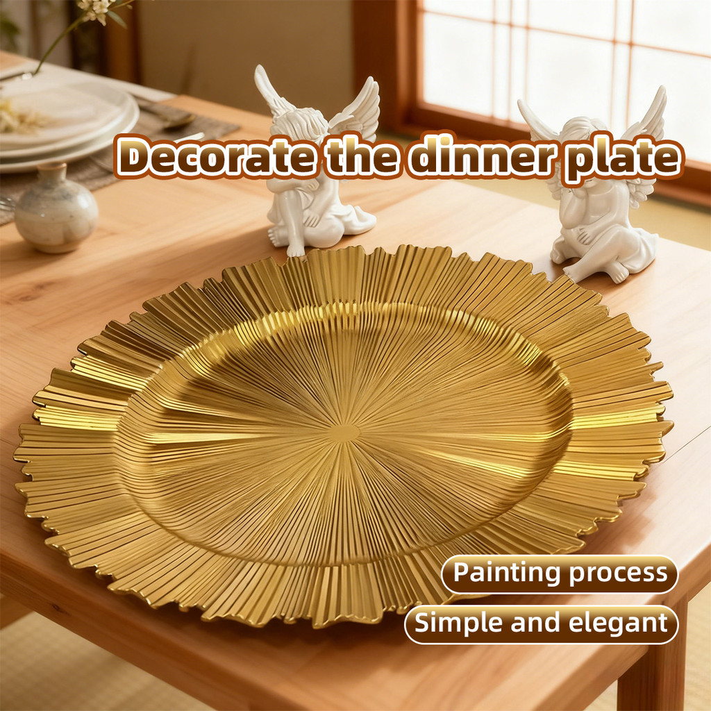 33CM Piring hias Turki Dapat menampung piring dan mangkuk Piring Hias Plastik yang Dapat Digunakan K