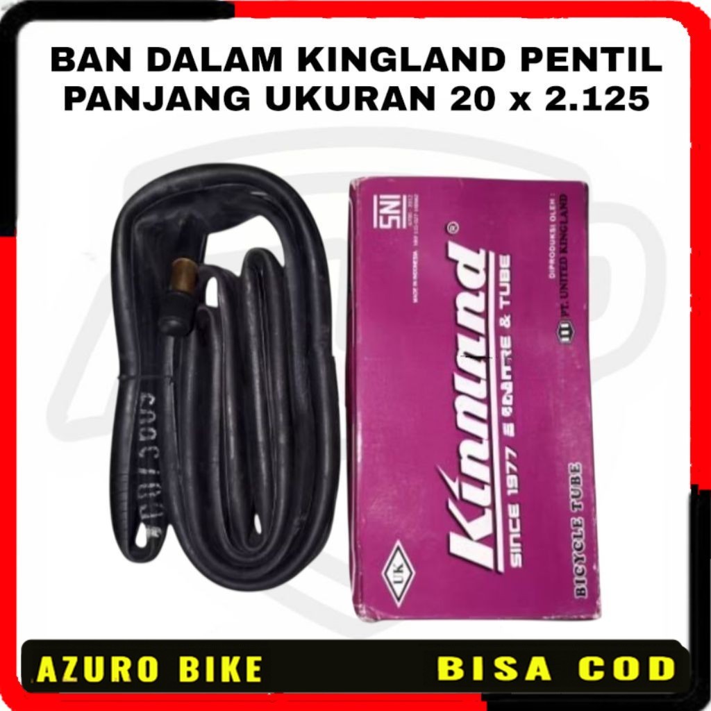 BAN DALAM KINGLAND PENTIL PANJANG SEPEDA UKURAN 20 x 2.125