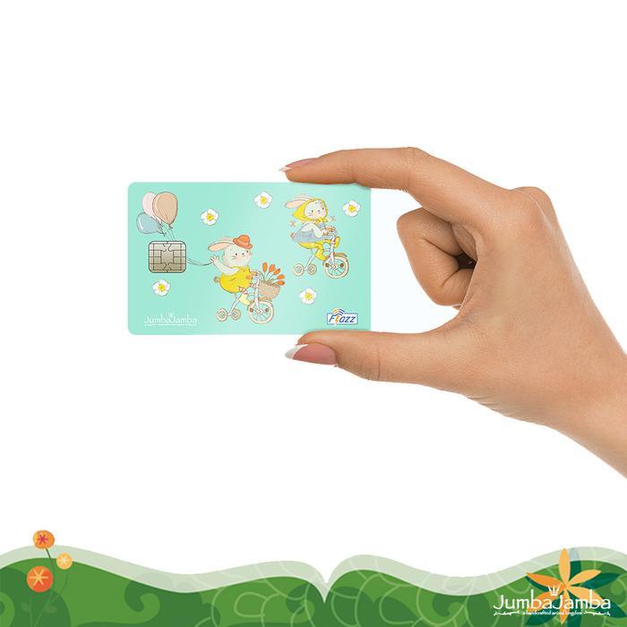 Kartu Flazz Gen 2 Uang Elektronik - Rabbits on Bicycle Edition E-Payment Card