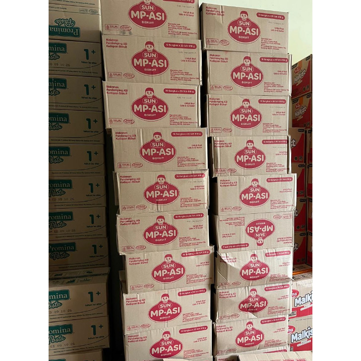 SUN Biskuit MPASI DUS Renceng Isi 200 Sachet 18g KARTON Biskuit Bayi Tinggi Protein dan Kalsium